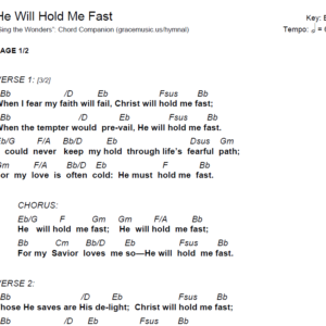 He will hold me fast 1